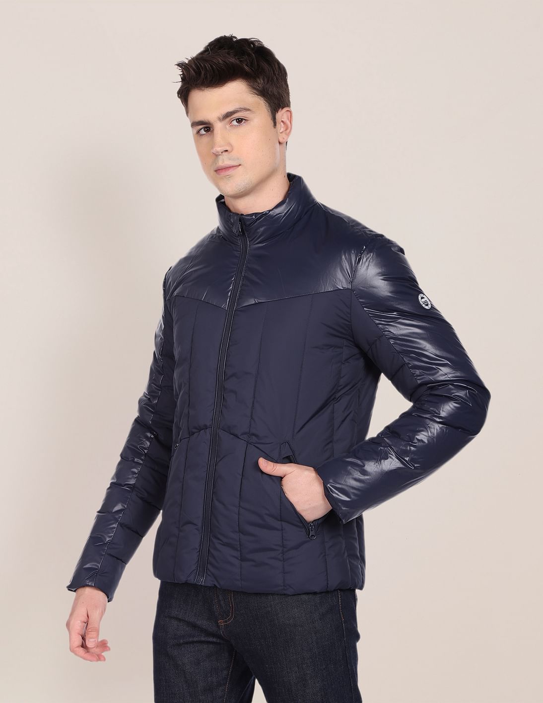 Polo neck outlet jacket