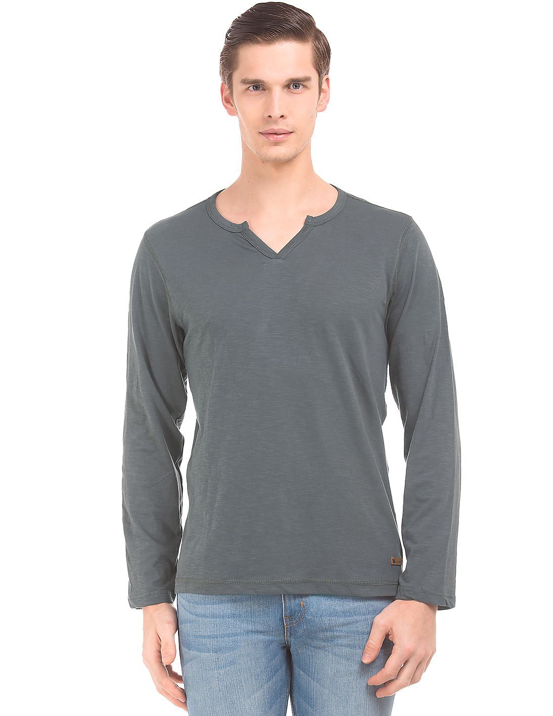 Buy Arrow Long Sleeve Slub Knit T-Shirt - NNNOW.com