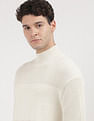 Calvin Klein Jeans Mixed Stitch High Neck Sweater
