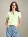 U.S. Polo Assn. Women Solid Slim Polo Shirt