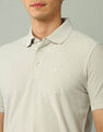 Arrow Textured Pure Cotton Polo Shirt