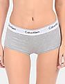 Calvin Klein Underwear Women Grey Mid Rise Solid Cotton Modal Stretch Boyshorts