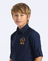 U.S. Polo Assn. Kids Boys Solid Regular Fit Shirt