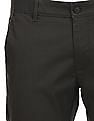 Arrow Sports Flat Front Solid Casual Trousers