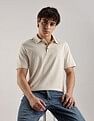 Calvin Klein Jeans Solid Regular-Fit Cotton Polo T-Shirt