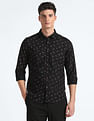 Flying Machine Spread Collar Tropical Print Shirt