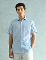 Arrow Cotton Linen Regular Fit Shirt