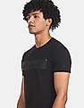 Calvin Klein Men Black Slim Fit Shiny Brand Logo T-Shirt