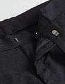 Arrow Solid Dobby Slim Fit Trousers