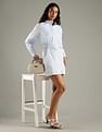Tommy Hilfiger Cotton Spread Collar Shirt Dress