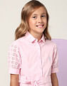 U.S. Polo Assn. Kids Girls Schiffli Shirt Dress