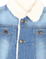 U.S. Polo Assn. Kids Sherpa Collar Panelled Denim Jacket