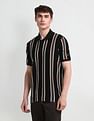Arrow Sport Vertical Striped Regular Fit Polo Shirt