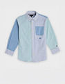 Tommy Hilfiger Kids Boys Colorblock Regular Fit Cotton Shirt