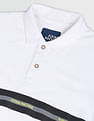 Flying Machine Horizontal Stripe Pique Cotton Polo Shirt