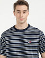 Tommy Hilfiger Badge Horizontal Stripe Cotton T-Shirt