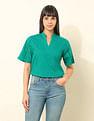 U.S. Polo Assn. Women Regular Fit Solid Top