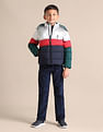 U.S. Polo Assn. Kids Boys Colour Blocked Hooded Jacket