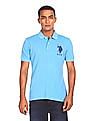 U.S. Polo Assn. Ribbed Collar Cotton Pique Polo Shirt