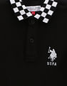 U.S. Polo Assn. Kids Boys Check Collar Cotton Polo Shirt