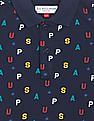 U.S. Polo Assn. Kids Ribbed Collar All Over Print Polo Shirt