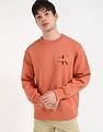 Calvin Klein Jeans Embroidered Logo Relaxed-Fit Cotton Sweatshirt