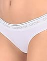 Calvin Klein Underwear Women Off White Solid Cotton Modal Stretch Bikini Briefs
