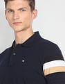 Arrow Sports Striped Sleeve Cotton Polo Shirt