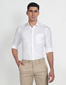 Arrow Self Design Manhattan Slim Fit Shirt