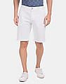 U.S. Polo Assn. White Solid Cotton Stretch Shorts