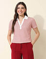 U.S. Polo Assn. Women Relaxed Fit Striped Polo Shirt