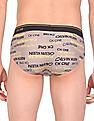Calvin Klein Underwear Men Grey Mid Rise Microfiber Printed Hipster Brief