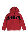 U.S. Polo Assn. Kids Boys Brand Printed Hooded Sweatshirt