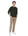Arrow Sports Crew Neck Textured Cotton Sweater