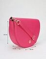 Tommy Hilfiger Solid Pink Pu Sling Bag