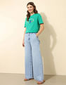 U.S. Polo Assn. Women High Rise Ultra Wide Leg Jeans