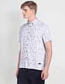 Flying Machine Short Sleeve Paisley Print Shirt
