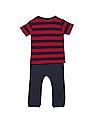 U.S. Polo Assn. Kids Baby Assorted Striped T-Shirt And Pants Set