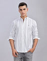 Tommy Hilfiger Striped Regular Fit Plain Woven Shirt