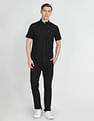 Arrow Sports Spread Collar Solid Shirt