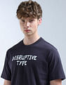 Flying Machine Relaxed Fit Typographic Printed T-Shirt