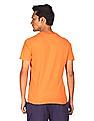 Aeropostale Men Orange Crew Neck Appliqued Logo T-Shirt