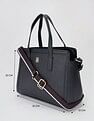 Tommy Hilfiger Solid Blue Cotton Handbags