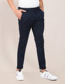 U.S. Polo Assn. Solid Austin Trim Fit Casual Trousers