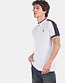 Flying Machine Shoulder Panel Half Zip Polo Shirt