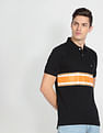 Arrow Sports Horizontal Stripe Cotton Polo Shirt