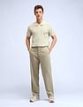 Flying Machine Abstract Pattern Pure Cotton Polo Shirt