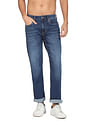 Flying Machine Whiskered Bruce Straight Fit Bootcut Jeans