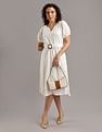 Tommy Hilfiger Cotton Split Neck A-Line Dress