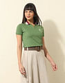 U.S. Polo Assn. Women Regular Fit Solid Polo Shirt